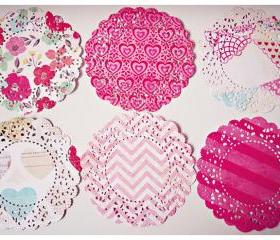 6 Parisian Lace Doily Fourteen Mixed pattern paper / pack 