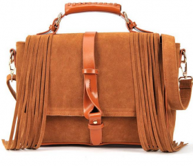 Brown Fashion Fringe Tassel HandBag