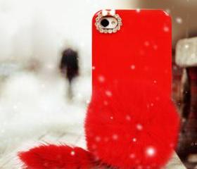 cute fashion Plush shell case for iphone 4/4s
