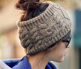 The fashion Serratula wool hair band knitted headband-grey