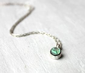 Sterling silver Necklace - Abalone shell Necklace - sterling silver jewelry handmade, unique gifts