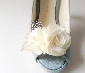 bouquet flower shoe clips,Set of 2