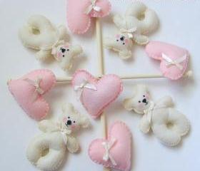 Baby felt toys - Felt Baby Mobile - Baby nursery decor
