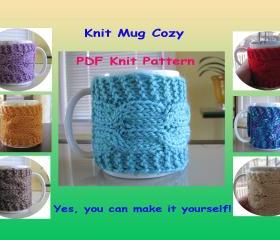 Knit Pattern - Mug Cozy, Cup Cozy (5VC2013)