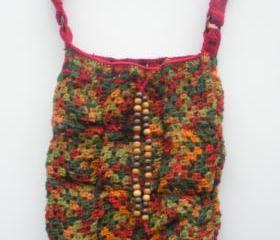Granny Squares tote purse with matching wallet, clutch.