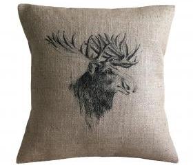 Vintage Moose Cushion Cover 