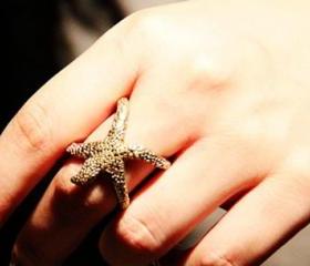 Vintage Adjustable Starfish Claw Ring