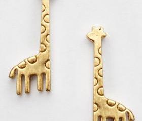 Cute Golden Mini Giraffe Earrings