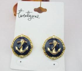 Fashion Anchor Stud Earring