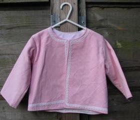 Baby girls pink cord jacket