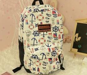 Cute Anchor Backpack Bag 