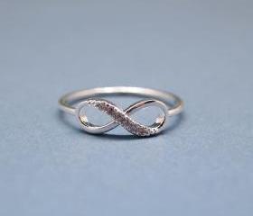 Infinity Ring in silver color-size 6