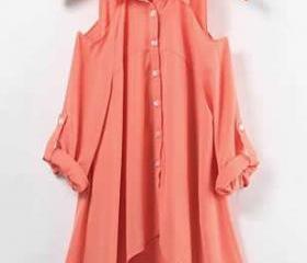 Watermelon Women Asymmetric Cotton Top YL938452wa