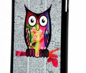iPod Touch 5th Generation Colorful Owl on Dictionary Print Design Cover Case