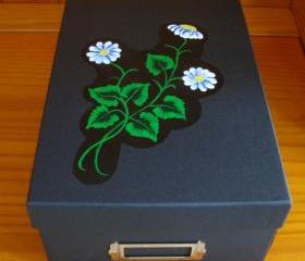 Black Memory Box With Flowers