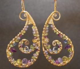 Luxe Bijoux 176 Hammered Paisley Earrings