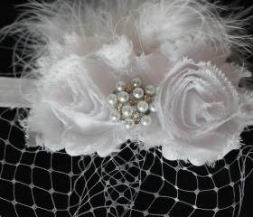 White Shabby Chic Headband