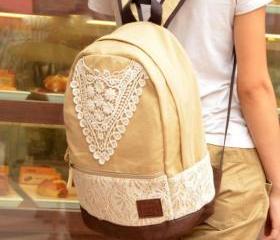  Fashion Backpack with Crochet 