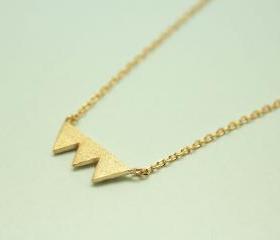 Triade gold triangle Necklace