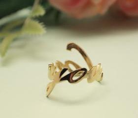 925 sterling silver LOVE YOU Ring in Gold