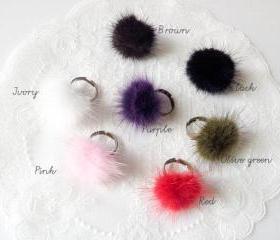 Colorful Fur rings-your color choice