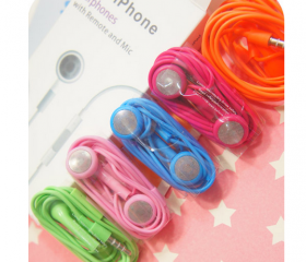Color-Blue-Colorful Headset for iPhone 4/4s 3GS 3G, iPod Touch, iPads, New iPad