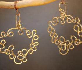 Nouveau 153 Hammered circle squiggle shapes