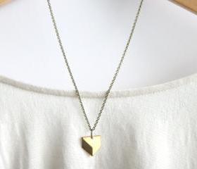  Listing Tools Edit Promote Copy Stats Geometric Necklace // Brass Modern Geometric Necklace // Chevron Charm Necklace // Layering Necklace
