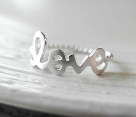 Love ring 6.5 size in silver
