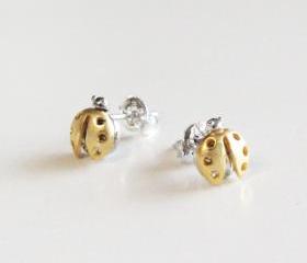 Tiny ladybug earring
