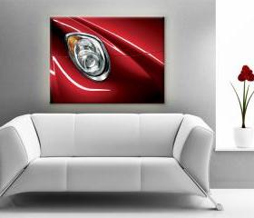 15x11 Digital printed Canvas red Alfa Romeo to your wall, Sport car lamp (size: 15x11 inch plus border).