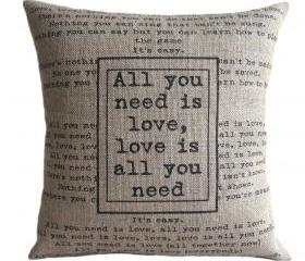 'All You Need Is Love' Pillow Cover 