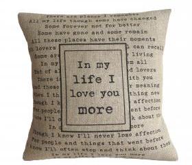 'In My Life' Pillow Cover 