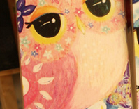 Lovely Big Owl Case for iPhone 4/4s in Pink