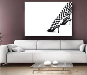 15x11 Digital printed Canvas Female Legs wall photo (size: 15x11 inch plus border).