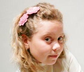 Flower bobby pin Pink hair accessory Valentine Day gift