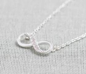 Tiny Infinity Necklace in Silver