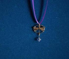 Vintage Dragonfly with crystal pendant **Updated**