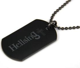 HELLSING Black coated Stainless Steel Dog Tag Necklace