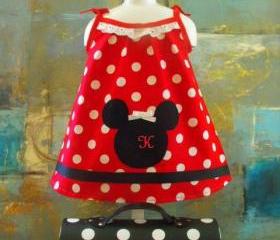 Polka dot Monogram Dress for girls- made to order