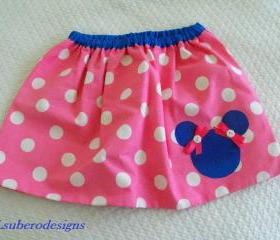 PINK POLKA DOT SKIRT- MADE TO ORDER