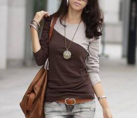 Women Coffee Cotton Top One Size VF0005co