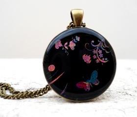 Bird Necklace Teal Pendant Photo Jewelry Made to Order