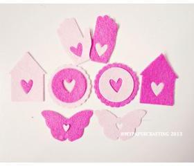 Pink Felt Love Live Here felt / pack 