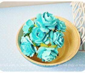 Millinery Heartshape Big flowers Buds paper flower / pack 