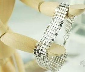 Stylish Silver Color Sequins Soft Bracelet, Free Shipping!