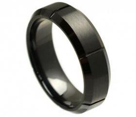 Ceramic Ring 'FREE ENGRAVING' Wedding Band MMCR308 6mm Black Ceramic engagement ring
