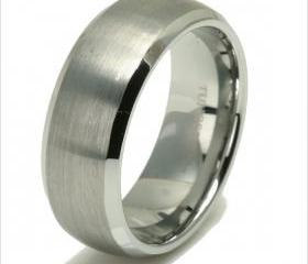 Tungsten wedding band ' FREE ENGRAVING ', MMDTR082 8mm Tungsten Carbide engagement ring