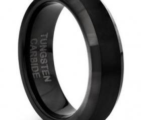 Tungsten wedding band ' FREE ENGRAVING ', MMTR086 6mm Tungsten Carbide engagement ring