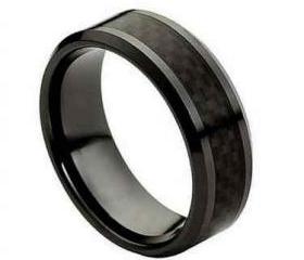 Ceramic Ring 'FREE ENGRAVING' Wedding carbon fiber Band MMCR215 8mm Black Ceramic engagement ring